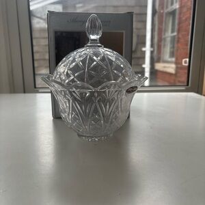 Always & Forever Collectible Lead Crystal Covered Bowl